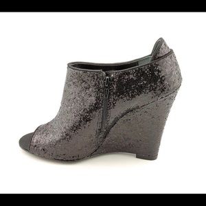 Sequins Peep toe wedges